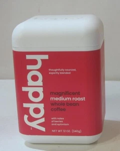 Happy Coffee Magnificent Medium Roast Whole Bean Coffee 12oz w/Notes of Berries - Picture 1 of 11