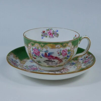 Juego de platillos taza cacatúa verde Minton Foto 1 de 4