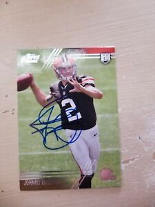 Johnny Manziel signed Cleveland Browns football card