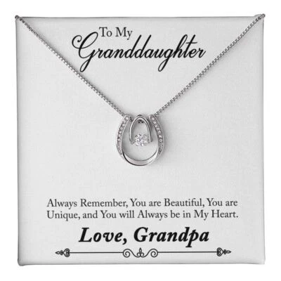 Collana Moda Donna Gioielli con Carta Messaggio Regalo per Nonna Cristallo - Immagine 1 di 4