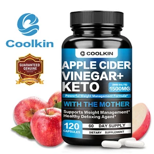 Apple Cider Vinegar + Keto - Fast Weight Loss,Detox,Fat Burning,Digestive Health - Picture 1 of 13