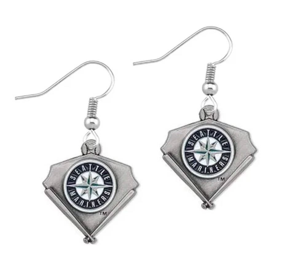 Seattle Mariners baseball sports dangle earrings baseball gift  Fan - Image 1 of 1
