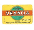 Afg Ddr Etikett Limonade Orancia   Dm Veb Brau Und Malz Union Hadmersleben F3