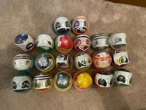 Vintage NFL Mini Gumball Machine Football Helmets Plastic Lot of 20 New Defunct - Picture 1 of 3