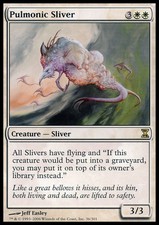 MTG-1x-Light Play, English-Pulmonic Sliver - Foil-Time Spiral