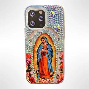 Für iPhone 15 Pro Max Plus 3D-gedruckte Hybridhülle Virgen Guadalupe Diamant - Bild 1 von 13