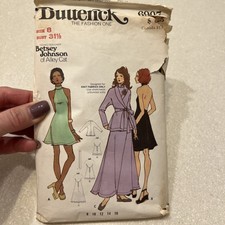 Butterick sewing pattern 6908 Betsey Johnson Alley Cat Dress Jacket Sz 8 MISSING