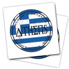 2x Vinyl Stickers Athens Greece Flag Circle #59281