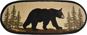 Bearwalk Oval Runner Area Hearth Rug Lodge Cabin Bear Brown Black Beig 2'2"x5'3" - Picture 1 of 1