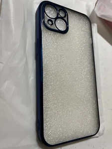 Luxus Beschichtung Rahmen Silikon Transparent Hülle für iPhone 13 - Blau - Bild 1 von 3