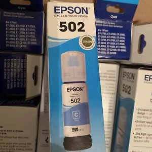 Original EPSON T502 EcoTank Tinte ultrahohe Kapazität Flasche Cyan (T502220-S) - Bild 1 von 1