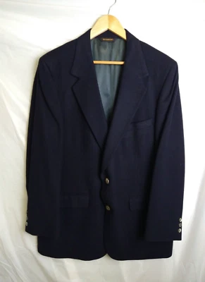 Bill Blass 42R Navy 2 Button 100% CASHMERE Lined Sport Coat Blazer Jacket Mens - Image 1 of 4