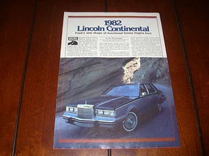 1982 LINCOLN CONTINENTAL  ***ORIGINAL ARTICLE*** - Picture 1 of 3