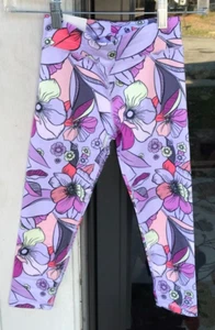 Girls Jumping Beans sz 6 Lavender Floral Active Core Leggings New 01 - Picture 1 of 6