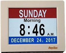 DayClox Memory Loss Digital Calendar 5CY Clock,Red White & Blue or Black & White