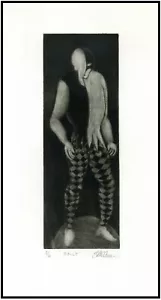 BIG BULLY Harlequin RENAISSANCE THEATRE COSTUME Original MEZZOTINT Signed - Picture 1 of 1