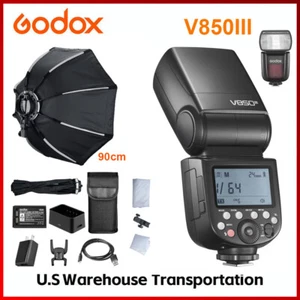 US Godox V850III Flash Camera Flash Speedlight with 90cm speedlite softbox KIT - Picture 1 of 22