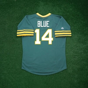 Vida Blue 1975 Oakland Athletics Cooperstown Home & Road Throwback Jersey - Picture 1 of 12