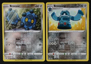 Cartas Pokemon Bronzor 129 Bronzong 130/192 Holograma Inverso Choque Rebelde Casi Nuevo/Muy Nuevo - Imagen 1 de 1