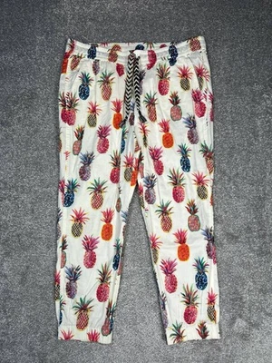 Pantalones Jogger J Crew Mujer 14 Beige Algodón Ratti Pintados Piñas Cónicos Nuevos Foto 1 de 4
