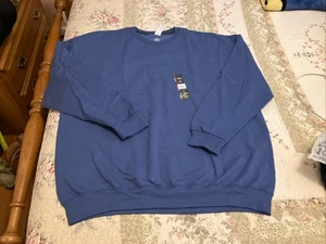 Men’s Athletic Works Long Sleeve Fleece Pullover Size 2 XL Dark Blue - Picture 1 of 5