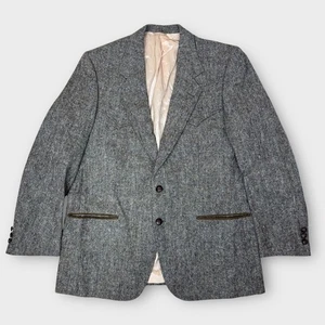 VTG Dallas by Paragon Mens Western Gray Sport Coat Pure Virgin Wool Blazer 42R - Picture 1 of 13