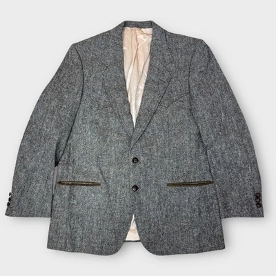 VTG Dallas by Paragon Mens Western Gray Sport Coat Pure Virgin Wool Blazer 42R - Image 1 of 4