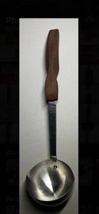 Cuchara de Sopa CUTCO Nº 15 Vintage Marrón Tono Madera Mango Hecha en EE. UU. Acero Inoxidable De Colección - Imagen 1 de 8