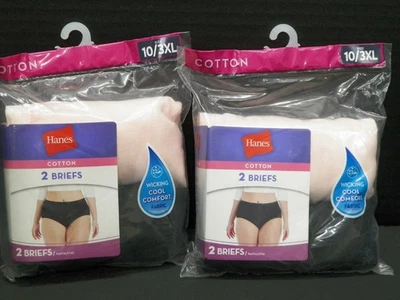 Hanes Cool Comfort Women's Size 10/3XL Cotton Briefs Panties (2 In Pack) 2 Packs - Image 1 of 3
