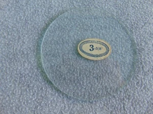 VINTAGE HRC MANTLE SHELF CLOCK REPLACEMENT GLASS FLAT 3 5/8 INCH - Picture 1 of 3