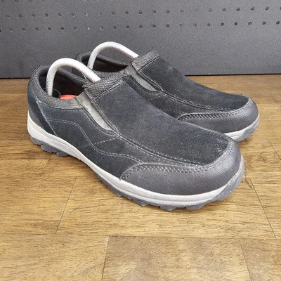 Zapatos sin cordones de espuma viscoelástica Wrangler negros de cuero genuino para hombre talla 9 trabajo Foto 1 de 4