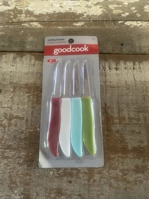 4 Set Bradshaw Goodcook Colored Handle Paring Knife Knives Mini Model: 18765 New - Image 1 of 2