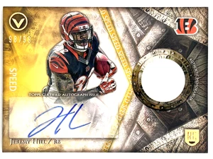 2014 Topps Valor - Shield of Honor Jeremy Hill #SOH-JHI Speed /99 (AU, MEM, RC) - Picture 1 of 2