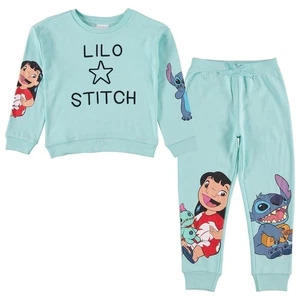 Disney Girls Lilo & Stitch Clothing Set - Stitch Sweatshirt Hoodie and Jogger - Picture 1 of 27