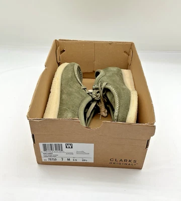 Clarks Originals Wallabee темно-зеленый замшевые туфли женский размер 7 новый - Изображение 1 из 4