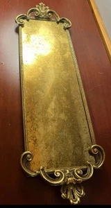 Bandeja de tocador vintage de latón con asas de desplazamiento - Imagen 1 de 5