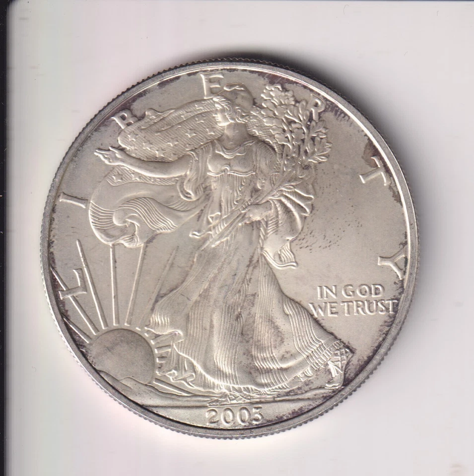 2003 AMERICAN SILVER EAGLE $1 DOLLAR 1 OZ .999 SILVER COIN UNITED STATE MINT - Image 1 of 2