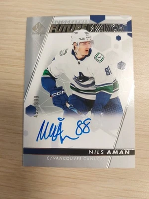 2022-2023 SP AUTHENTIC #210 NILS AMAN RC FUTURE WATCH AUTO ROOKIE 452/999 - Image 1 of 2