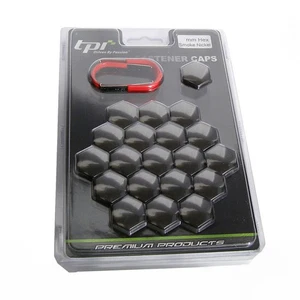 20 x 19mm TPi Alloy Wheel Nut Bolt Covers Caps Set SMOKE NICKEL VW BMW AUDI - Picture 1 of 1