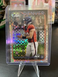 2024 Topps Chrome Bo Nix RC X Fractor SP #206 Denver Broncos - Picture 1 of 1