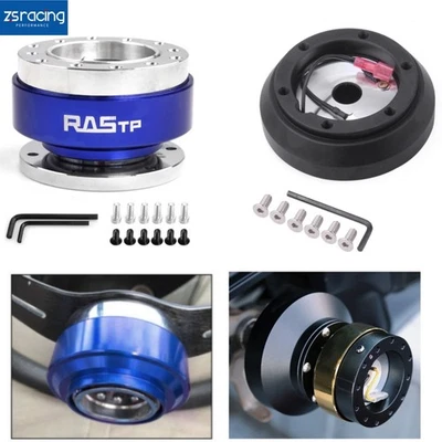 Blue Steering Wheel Quick Release+Hub Adapter 160H For Mazda Miata RX-7 MX-3/6 Foto 1 de 4