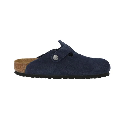 Sandalias Birkenstock Boston Unisex Zueco Gamuza Cuero - Nuevas Azul Marino Foto 1 de 4