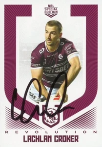 Signed 2024 Manly Sea Eagles NRL TLA Revolution SE Card - Lachlan Croker - Bild 1 von 3