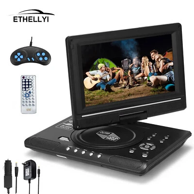 Reproductor de CD DVD portátil para automóvil de 9,8"" 270° giratorio para juegos/TV/CD/DVD/USB T5J5 Foto 1 de 4