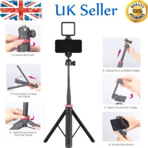 Mini Tripod Stand Mount Tabletop Travel Adjustable Holder for Camera Phones 360° - Picture 1 of 9