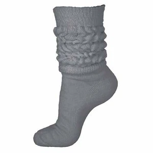 3 Pairs Women's Baggy Socks Slouch Scrunchie Long Soft Cotton Casual Grey 9-11 - Picture 1 of 1