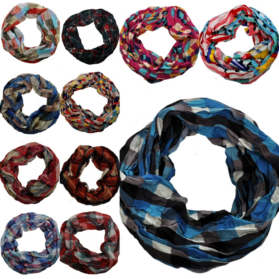 MARKENLOS Loop Schal Loopschal Rundschal Schlauchschal Tuch Tücher Damenschal Cotton