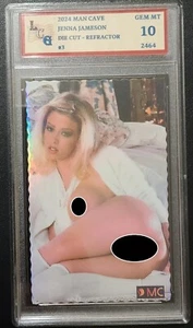 2024 Man Cave Jenna Jameson #3 Die Cut Refractor Graded LCG 10 GEM MINT - Bild 1 von 2