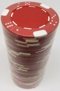 Jetons de poker (25) moule à double dés rouge 11,5 grammes composite argileux