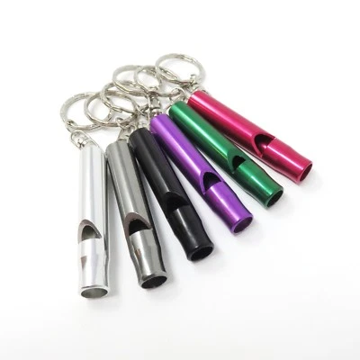 Custom Engraved Whistle Key Chain - Personalized - Choose Color - Key Ring - USA - Image 1 of 3